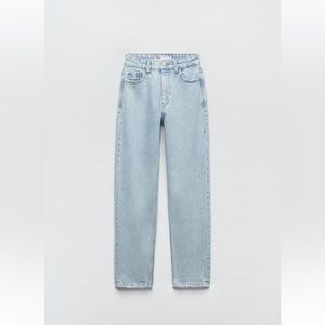 Zara, size 34/size 2, light wash mom fit jeans